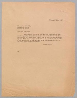 [Letter from Daniel W. Kempner to J. C. Powledge, February 14, 1949]