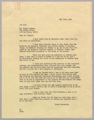 [Letter from D. W. Kempner to Bogart Rogers, May 13, 1949]