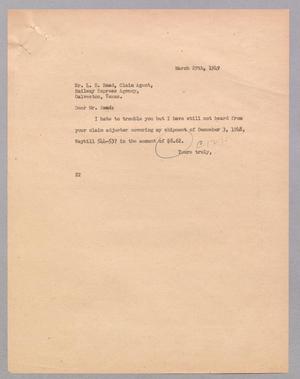 [Letter from Daniel W. Kempner to L. E. Read, March 29, 1949]