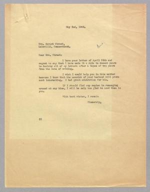Primary view of object titled '[Letter from Daniel W. Kempner to Margot Street, May 2, 1949]'.