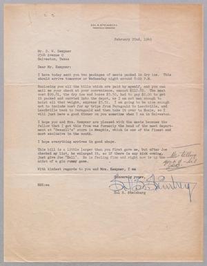 [Letter from Sol S. Steinberg to D. W. Kempner, February 22, 1949]