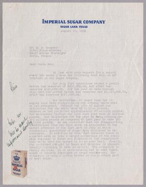 [Letter from Isaac H. Kempner, Jr. to Daniel W. Kempner, August 16, 1952]