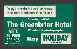 Primary view of object titled '[Advertisement from Holiday Magazine]'.