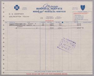[Invoice from Group Hospital Service, Inc., December 1952]
