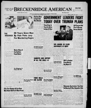 Breckenridge American (Breckenridge, Tex.), Vol. 32, No. 63, Ed. 1 Thursday, March 13, 1952