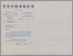 [Letter from Cartier, Inc. to Daniel W. Kempner, January 17, 1952]