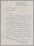 Primary view of [Handwritten Letter from Rosa Anspach to the H. Kempner Firm, August 27, 1952]