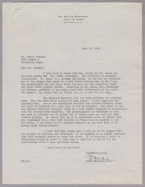[Letter from Bruce Webster to Daniel W. Kempner, June 18, 1951]