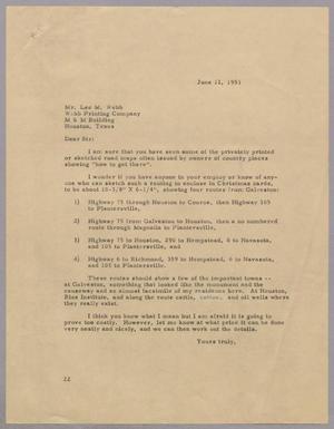 [Letter from Daniel W. Kempner to Lee M. Webb, June 11, 1951]