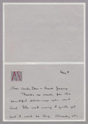 [Handwritten Letter from Alice Weston to Mr. and Mrs. Daniel W. Kempner, May 8, 1951]