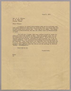 [Letter from Daniel W. Kempner to J. C. Wilson, June 5, 1951]
