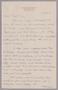 Letter: [Handwritten Letter from Harris Kempner Weston to Daniel W. Kempner, …