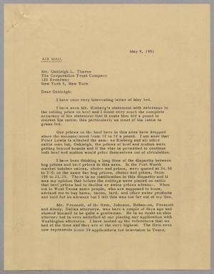 [Letter from Daniel W. Kempner to Oakleigh L. Thorne, May 9, 1951]