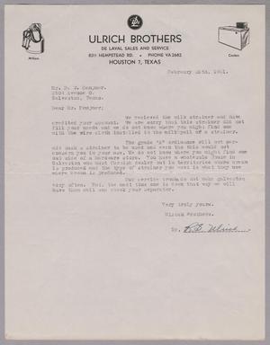 [Letter from Unrich Brothers to Daniel W. Kempner, February 28, 1951]