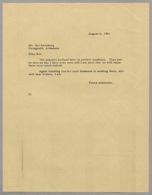 [Letter from Daniel W. Kempner to Sol S. Steinberg, August 6, 1951]