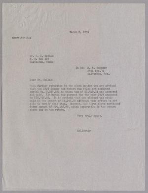 [Letter to Mr. R. I. Meihan, March 8, 1951]