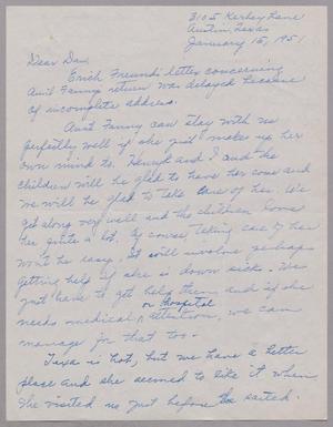 [Letter from Elie Stenzel to Daniel W. Kempner, January 15, 1951]
