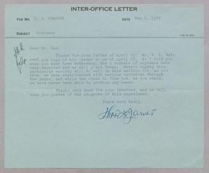 [Inter-Office Letter from Thos. L. James to D. W. Kempner, May 06, 1949]