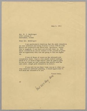 [Letter from Daniel W. Kempner to D. J. McGregor, May 2, 1951]
