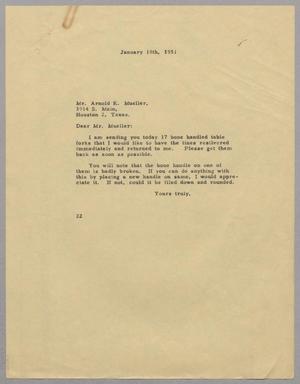 [Letter from Daniel W. Kempner to Arnold K. Mueller, January 18, 1951]