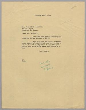 [Letter from Daniel W. Kempner to Arnold K. Mueller, January 15, 1951]