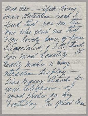 [Handwritten letter from Hattie Oppenheimer to Daniel W. Kempner, October, 1951]