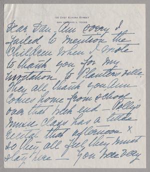 [Handwritten letter from Hattie Oppenheimer to Daniel W. Kempner, November 1951]