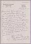 Letter: [Handwritten Letter from Mrs. Connally to Daniel W. Kempner, March 7,…