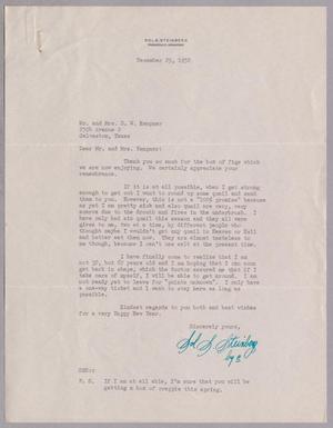 [Letter from Sol S. Steinberg to Mr. and Mrs. Daniel W. Kempner, December 29, 1952]