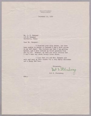 Primary view of object titled '[Letter from Sol S. Steinberg to Daniel W. Kempner, December 13, 1952]'.