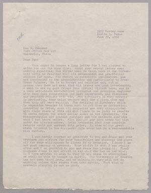[Letter from Henryk Stenzel to Daniel W. Kempner, June 29, 1952]