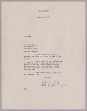 [Letter from Sol S. Steinberg to Daniel W. Kempner, January 2, 1952]