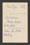 Thumbnail image of item number 2 in: '[Annotated Business Card for Paula Kaeslin of Au Trianon]'.