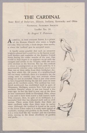 Primary view of object titled 'The Cardinal: State Bird of Delaware, Illinois, Indiana, Kentucky, and Ohio'.