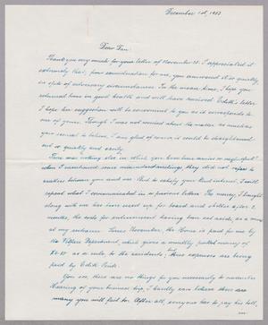 [Handwritten Letter from Rosa Anspach to Daniel W. Kempner, December 1, 1953]