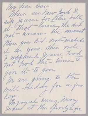 [Handwritten letter from Lena Carroll to Daniel W. Kempner, January 1953]
