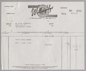 [Invoice for a Developed Ektachrome Film, November 24, 1953]