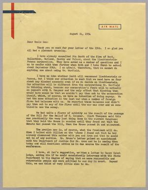 [Letter from Harris L. Kempner to Daniel W. Kempner, August 24, 1954]
