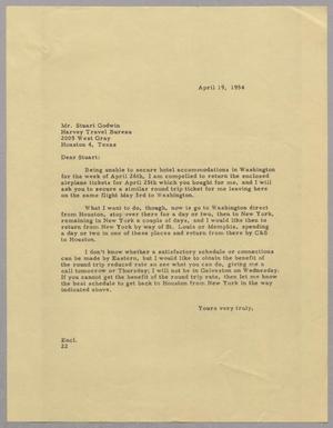 [Letter from Daniel W. Kempner to Stuart Godwin, April 19, 1954]