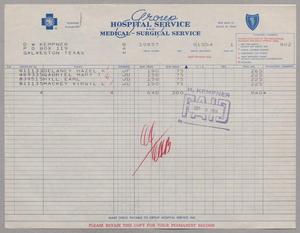 [Invoice from Group Hospital Service, Inc., September 1954]