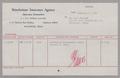Text: [Invoice for Insurance for D. W. Kempner, February 1954]