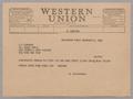 Letter: [Telegram from H. Blackshear to D. W. Kempner, November 6, 1954]