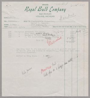 [Invoice for Gladiolus Bulbs, January 27, 1953]