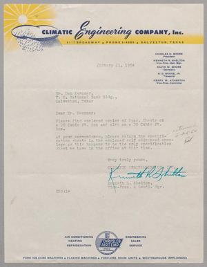 [Letter from Climatic Engineering Co., Inc. to D. W. Kempner, January 21, 1954]
