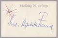 Primary view of [Holiday Card from Mrs. Elizabeth Henry]