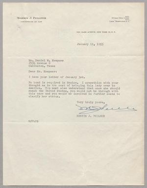 [Letter from Morris J. Fellner to D. W. Kempner, January 11, 1955]