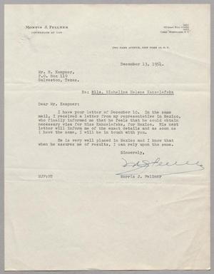 [Letter from Morris J. Fellner to Daniel W. Kempner, December 13, 1954]