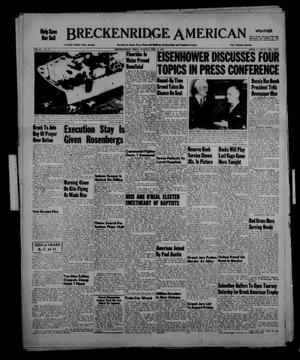 Breckenridge American (Breckenridge, Tex.), Vol. 33, No. 31, Ed. 1 Tuesday, February 17, 1953