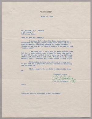 [Letter from Sol S. Steinberg to Mr. and Mrs. Daniel W. Kempner, March 24, 1954]