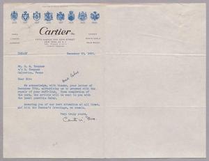 [Letter from Cartier, Inc. to Daniel W. Kempner, December 23, 1955]